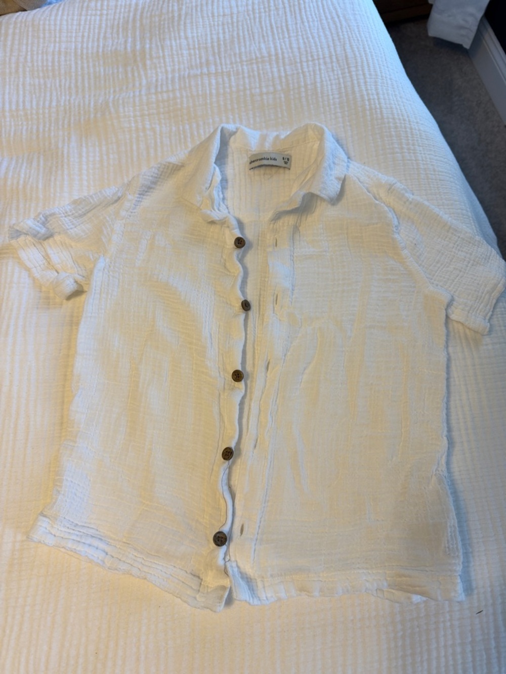 abercrombie kids White Gauze Button-Front Shirt